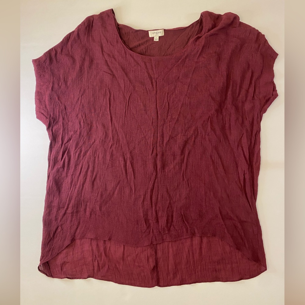 Umgee Large Maroon Blouse